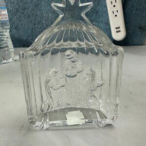 Mikasa Three Kings Crystal Sculpture Evita Germany Christmas Nativity 6" Tall